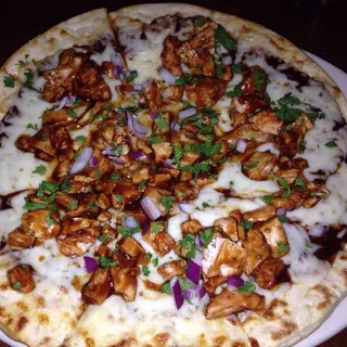 Grilled BBQ Chicken Flatbread