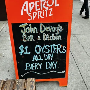 $1 Oysters All Day Every Day