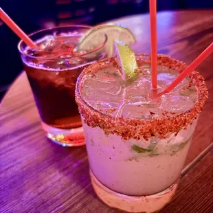 Jack &amp; Coke and Spicy Margarita.