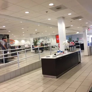 a view of the cafeteria area
