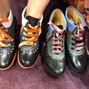 I got the Investigators on the left. I'm a goth in hiding &amp; these are my Wednesday Addams shoes