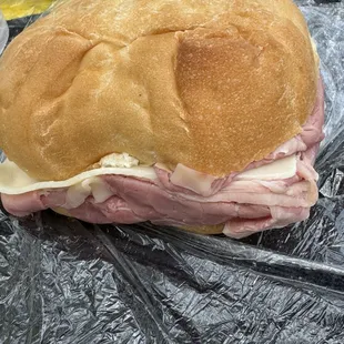 Best lunch sandwich EVER! Yummy with a bite. Corn beef, Swiss, horseradish on ciabatta bun. Yep I like 2 b different! So special sandwich!