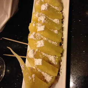 Yummy pineapple with powdered sugar and what I think is ling hing powder!! :D