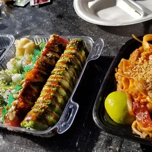 a variety of food items