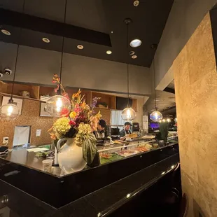 interior, sushi and sashimi