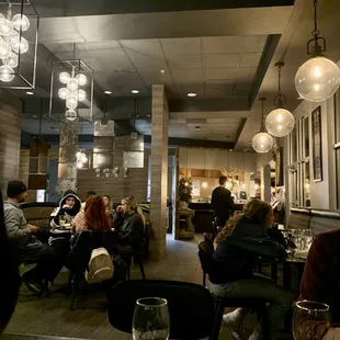 people sitting at tables