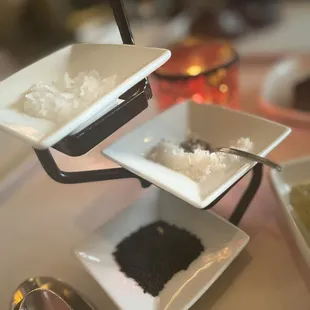 finishing salts (from Spain, Australia, and Hawaii)