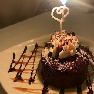 Flourless Semi - Sweet Chocolate Volcano Cake