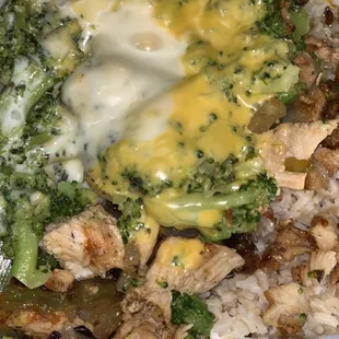 Chicken &amp; broccoli stuffed potato