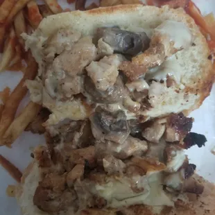 This is the chicken philly that I was served.