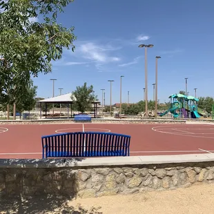 Basketball courts and covered picnic area