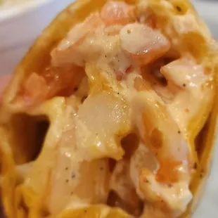 Chipotle shrimp wrap, no lettuce.