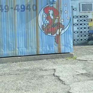 the side of the building