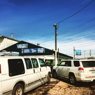 a white van and a white van