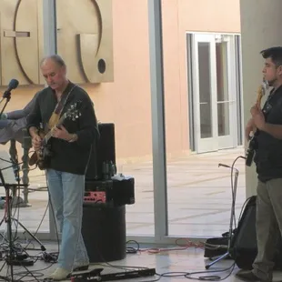 Jamming with Jazz Funk band Powerslyde.