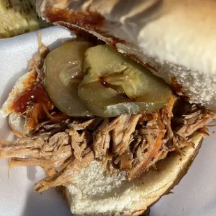 Pulled Pork sandwich that was to die for! Meat just melted in my mouth!