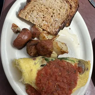 Spinach omlette