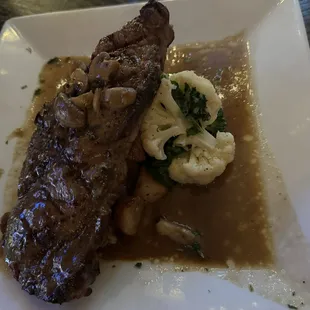 NY strip with roasted potatoes