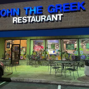Entrance of restaurant