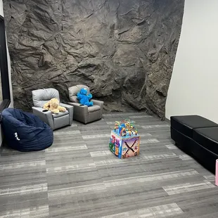 Kids play place, while the parents shop