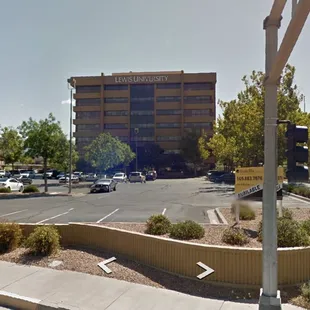 Inside the Lewis University Bldg, 3rd floor.