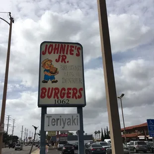 a sign for johnie's jr burgers