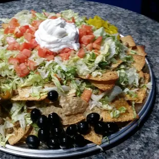 Our amazing Large Nacho Supreme...