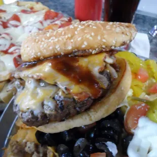 Lincoln Park Burger with Bacon n Cheese spot on