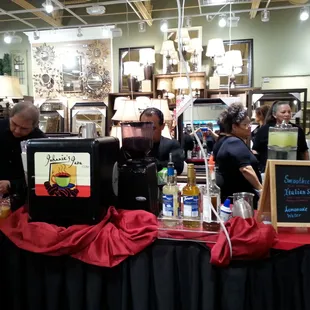 Johnnie's Java Espresso bar serving for a Grand Opening At Kirlands