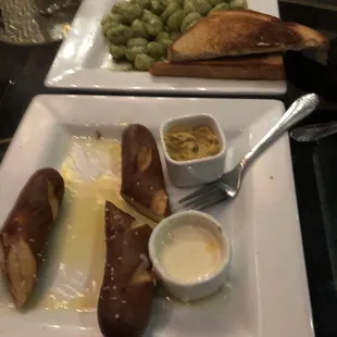 The pretzel bites and gnocchi