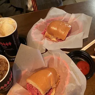 Hot Corned Beef French Dip