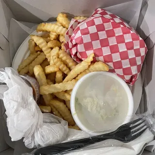 Johnnies's Deluxe Cheeseburger Plate