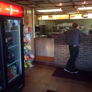 That is all there is to the interior lobby. No dining in.