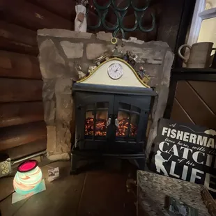Fireplace we were say next to