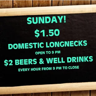 a sign for a longneck bar