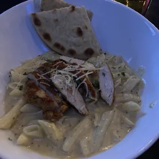 Blackened chicken Alfredo