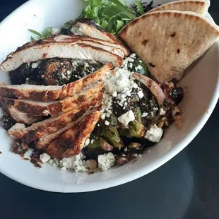 BRUSSELS SPROUT SALAD 12 Brussels Sprouts, Frisee, Onion, Dried Cherries, Bacon, Crushed Walnuts, Bleu Cheese Crumbles, Bourbon Dressing