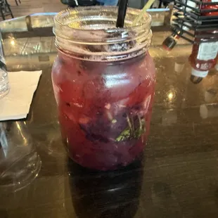 Blackberry bourbon drink