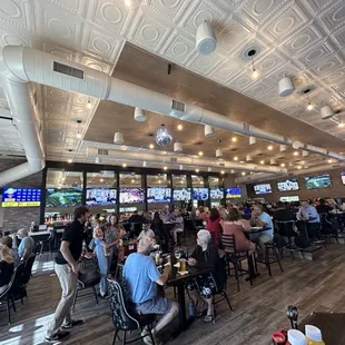 View towards the bar from one of the fantastic Horseshoe shaped booths