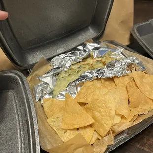 Spinach dip and chips
