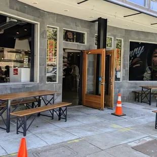 Outside seating available