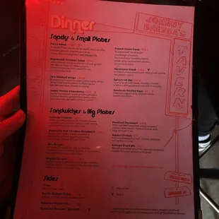 Dinner Menu