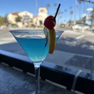 Blueberry lemon drop martini