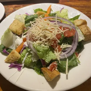 House salad that comes with meal