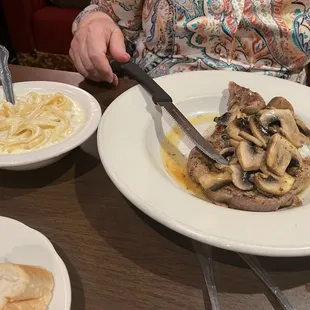Ribeye and Fettuccine Alfredo