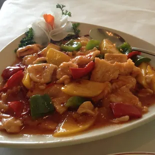 Mango chicken.