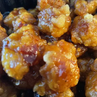 Look at that crispy, saucy chicken!