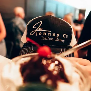 a plate of ice cream sundae