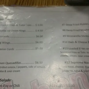 You could try Gizzards or Pig Wings :) Tots, Chicken Melt and burgers were good. Pizza smelled good but didn't try it.