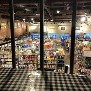 Eating area upstairs.